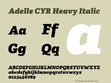 AdelleCYRHv-Italic Version 2.000图片样张