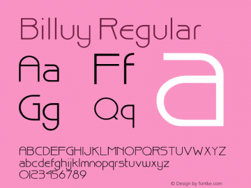 Billuy Converted from C:\TEMP\Billuy.TF1 by ALLTYPE图片样张