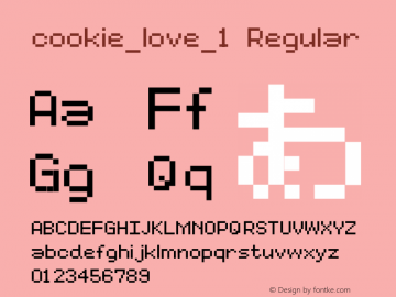 cookie_love_1 1.0 Font Sample