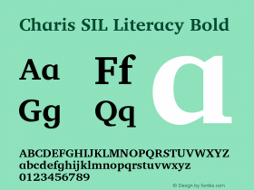 Charis SIL Literacy Bold Version 4.002 Font Sample