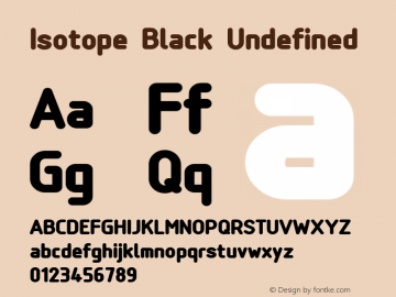 Isotope Black Version 1.000 Font Sample