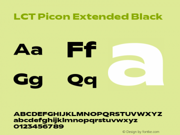 LCT Picon Extended Black Version 1.001;PS 1.1;hotconv 1.0.88;makeotf.lib2.5.647800图片样张