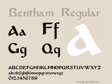 Bentham Macromedia Fontographer 4.1.4 4/10/03 Font Sample