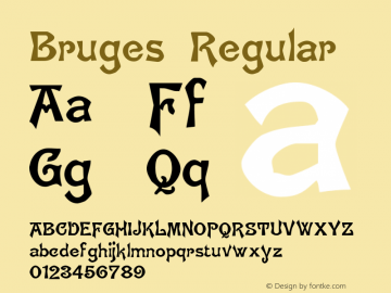 Bruges Version 1.00 Font Sample