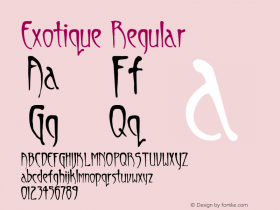 Exotique 001.000 Font Sample