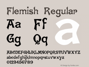 Flemish Bold Altsys Fontographer 4.0 3/1/94 Font Sample