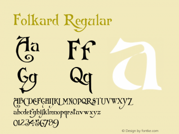 Folkard Narrow Altsys Fontographer 4.0.3 11/2/97 Font Sample