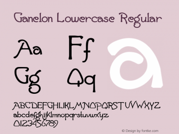 Ganelon Lowercase Macromedia Fontographer 4.1.4 11/29/01图片样张
