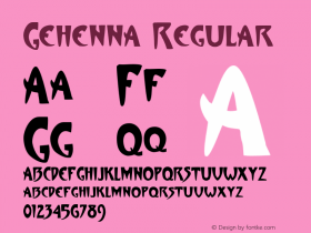 Gehenna 001.000 Font Sample