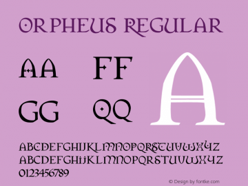 Orpheus OTF 1.000;PS 001.001;Core 1.0.29 Font Sample