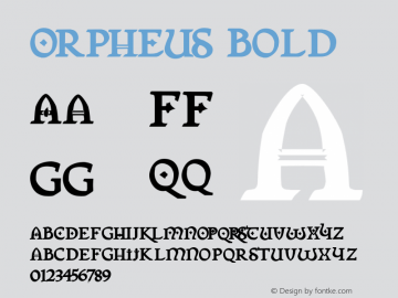 Orpheus-Bold Version-BOLD BETA 1.00 Font Sample