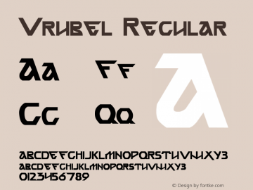 Vrubel Altsys Fontographer 4.0.3 2/25/98图片样张