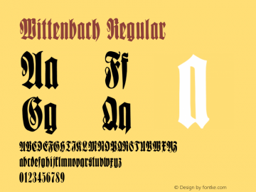 Wittenbach OTF 1.000;PS 001.001;Core 1.0.29 Font Sample