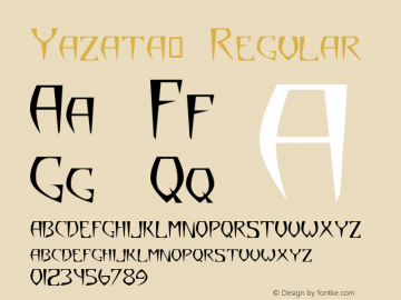 Yazata™ Altsys Fontographer 4.0.3 3/27/96 Font Sample