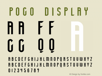 POGO Display Version 1.000 Font Sample