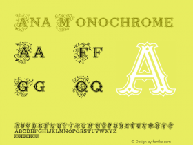 AnaMonochrome-Regular Version 1.0 | wf-rip DC20180610 Font Sample