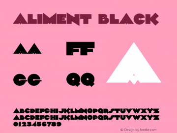Aliment-Black 1.000 Font Sample