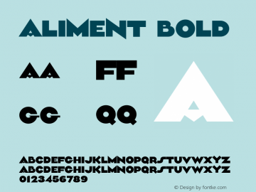 Aliment-Bold 1.000 Font Sample