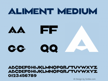 Aliment Medium Version 1.000 Font Sample