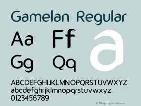 Gamelan Version 1.002;Fontself Maker 2.3.4 Font Sample