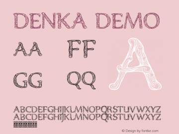 Denka Demo Version 0.00;June 9, 2018;FontCreator 11.5.0.2427 32-bit Font Sample