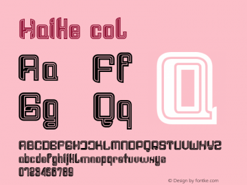 Haike  col 1.000 Font Sample