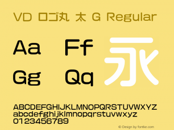 ＶＤ ロゴ丸 太 G Regular 2.00 Font Sample