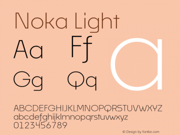 Noka-Light Version 1.000;PS 1.0;hotconv 1.0.88;makeotf.lib2.5.647800 Font Sample