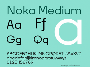 Noka-Medium Version 1.000;PS 1.0;hotconv 1.0.88;makeotf.lib2.5.647800 Font Sample