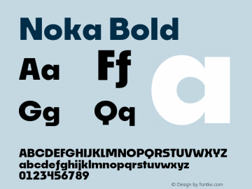 Noka-Bold Version 1.000;PS 1.0;hotconv 1.0.88;makeotf.lib2.5.647800 Font Sample