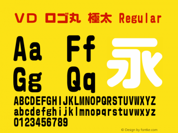 ＶＤ ロゴ丸 極太 Regular 2.00 Font Sample