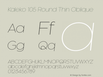 Kaleko105Round-ThinOblique Version 3.0 | wf-rip DC20160305图片样张
