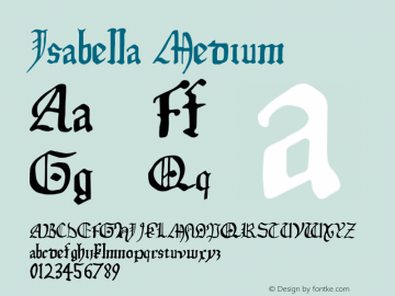 Isabella Medium Version 001.003图片样张