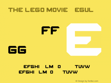 THE LEGO MOVIE Version 1.00;June 16, 2018;FontCreator 11.5.0.2421 32-bit图片样张