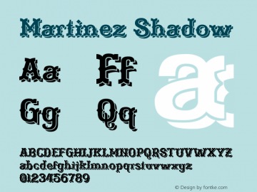 Martinez-Shadow Version 1.000 Font Sample