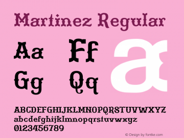 Martinez-Normal Version 1.000 Font Sample