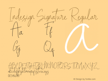 Indesign Signature Version 1.00;May 8, 2018;FontCreator 11.5.0.2427 64-bit图片样张