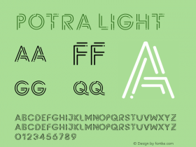 Potra Version 1.000 Font Sample