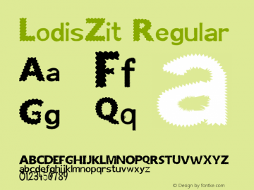 LodisZit Version 001.000 Font Sample