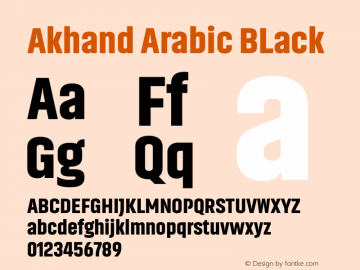 Akhand Arabic BLack Version 1.000 Font Sample