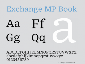 ExchangeMP-Book Version 1.1 | wf-rip DC20170615 Font Sample