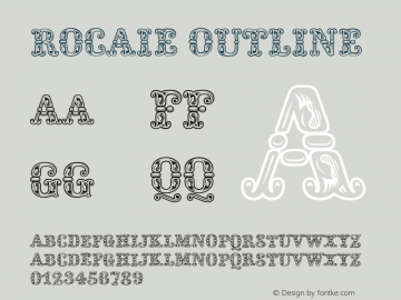 Rocaie-Outline Version 1.1 | wf-rip DC20180615 Font Sample