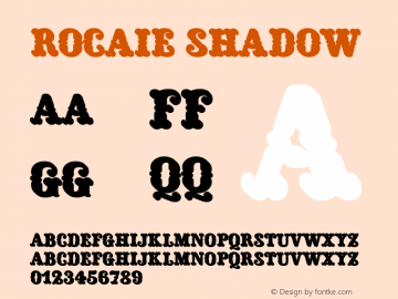 Rocaie-Shadow Version 1.1 | wf-rip DC20180615 Font Sample