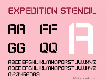 ExpeditionStencil Version 1.0 2005 initial release | wf-rip DC20131010 Font Sample