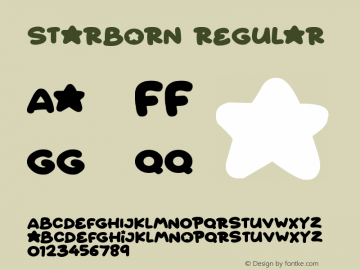 Starborn FontStarborn Version 1.00 June 23, 2018, initial release Font-TTF  Font/Uncategorized Font-Fontke.com