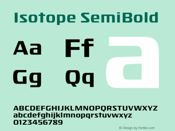 Isotope-SemiBold Version 1.2 | wf-rip DC20100630图片样张