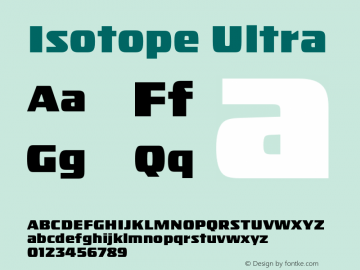 Isotope-Ultra Version 1.2 | wf-rip DC20100630 Font Sample