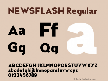 NEWSFLASH Version 1.00 June 24, 2018, initial release Font Sample