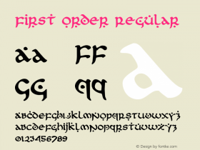 First Order Version 3.0; 2018 Font Sample