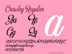 Crawley  Font Sample